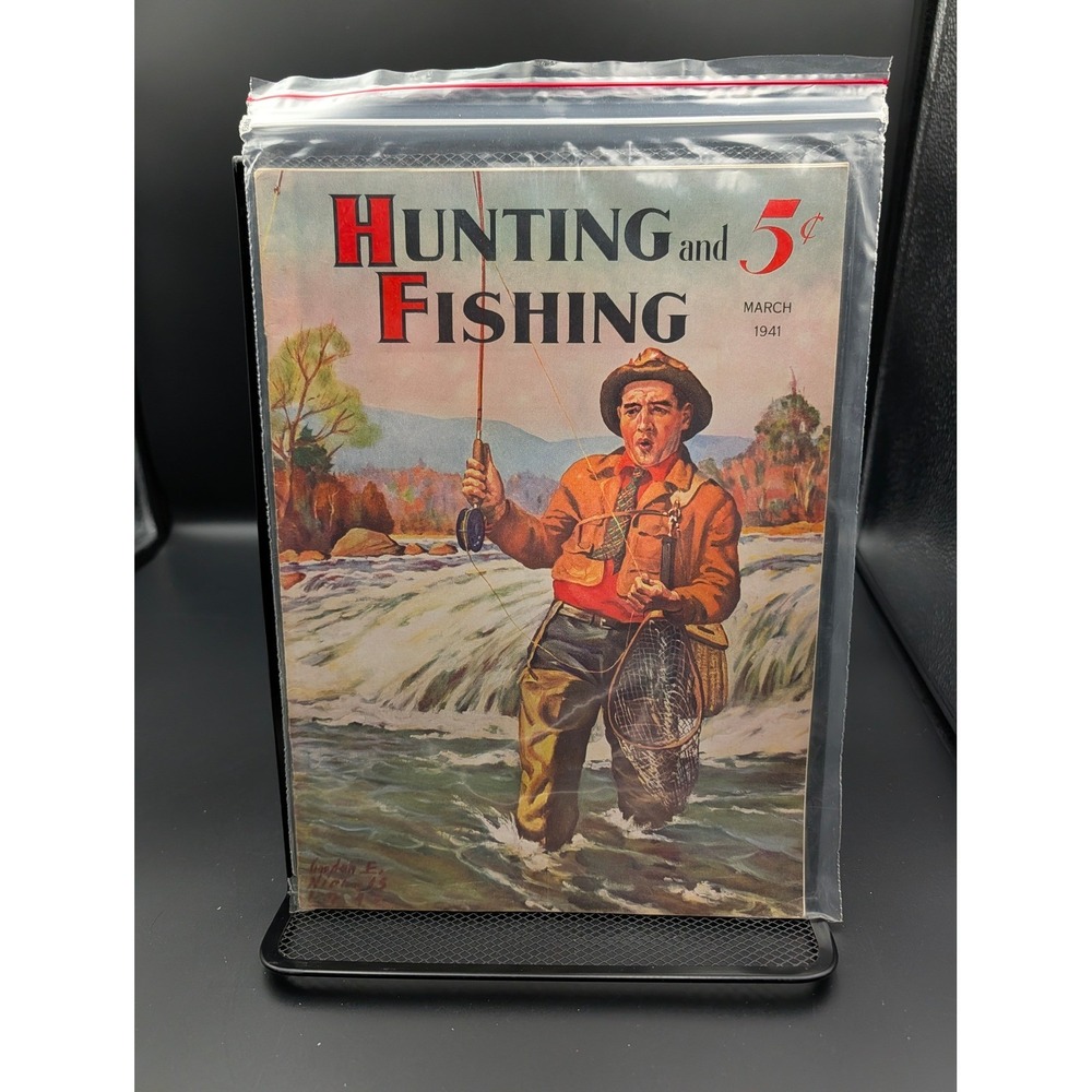 Vintage‎ Hunting And Fishing Magazine March 1941 Dogs Guns Camping Outdoorsman